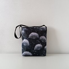 Crossbody kabelka - Černobílé pampelišky
