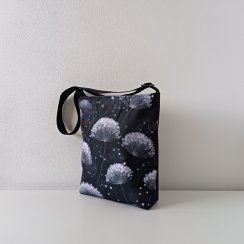 Crossbody kabelka - Černobílé pampelišky