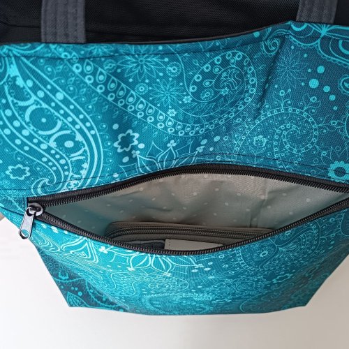 Kabelka na rameno - Tyrkysový paisley